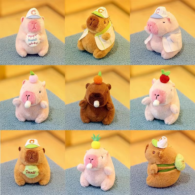 Capibara pendant, Capybara plush toy, keychain, doll, little Capibara, Douyin trendy toy doll Application Scenario