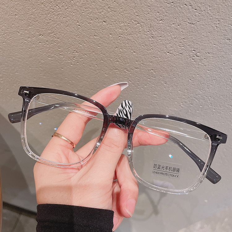 韩版近视眼镜女潮大框网红眼镜框平光镜抖音同款TR防蓝光眼镜2101详情图3