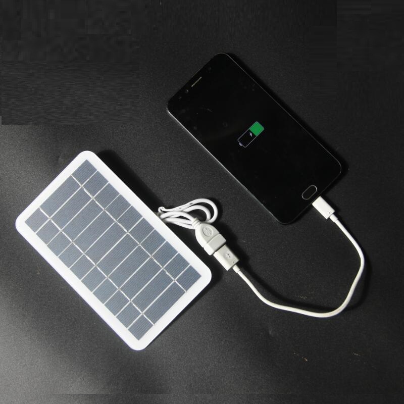 2W 5V Solar Charging Panel Solar Outdoor Mobile Phone Charger Specification drawing