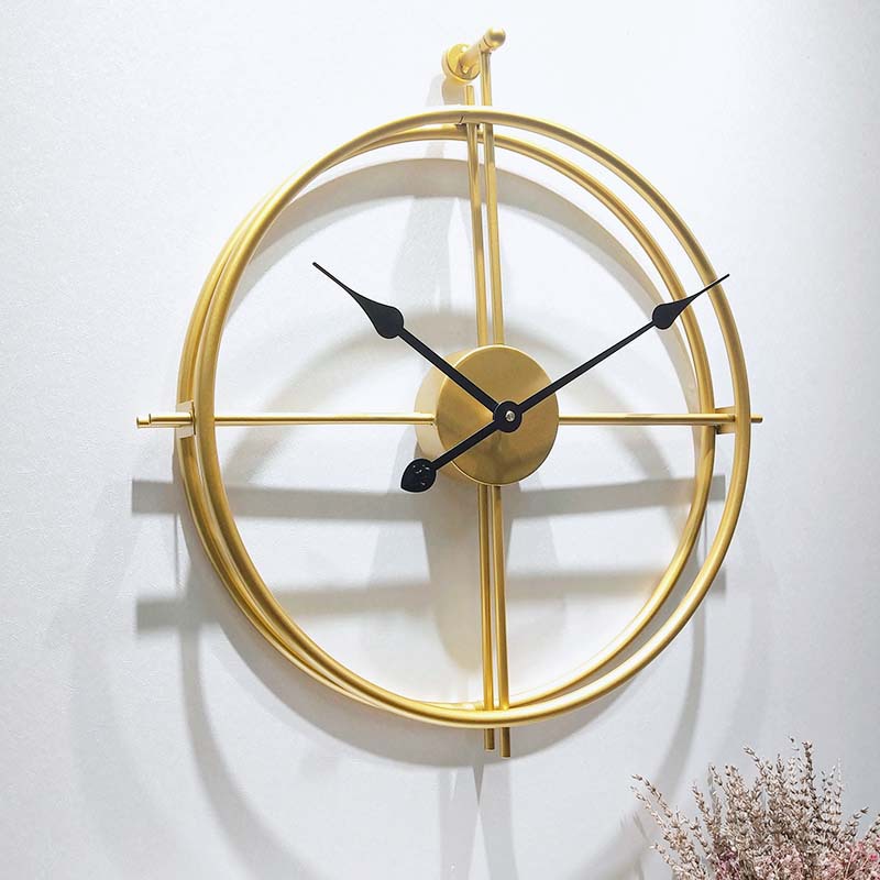 A Red Nordic Wall Clock Living Room Modern Decorative Clock Creative Atmosphere Bedroom Fashion Wall Watch Silent Personality Clock