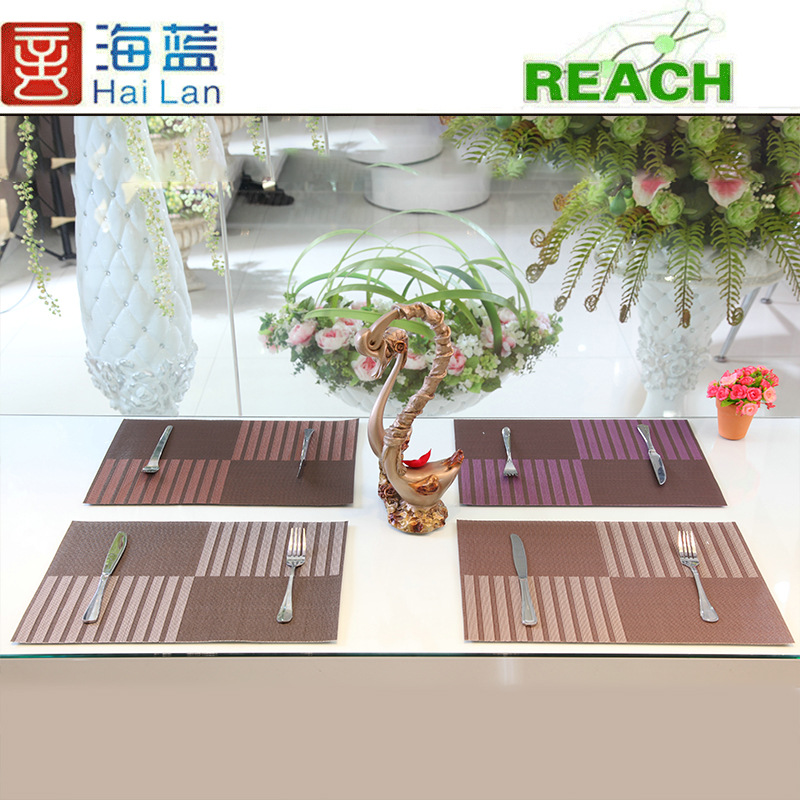 Wholesale simple European PVC heat insulation mat Western placemat creative non-slip Western placemat bowl mat table mat full figure