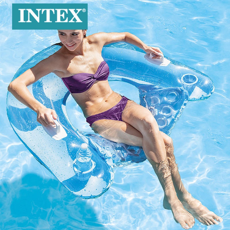 INTEX58859 summer pvc inflatable seat, creative sitting float ring, adult water toy details Picture