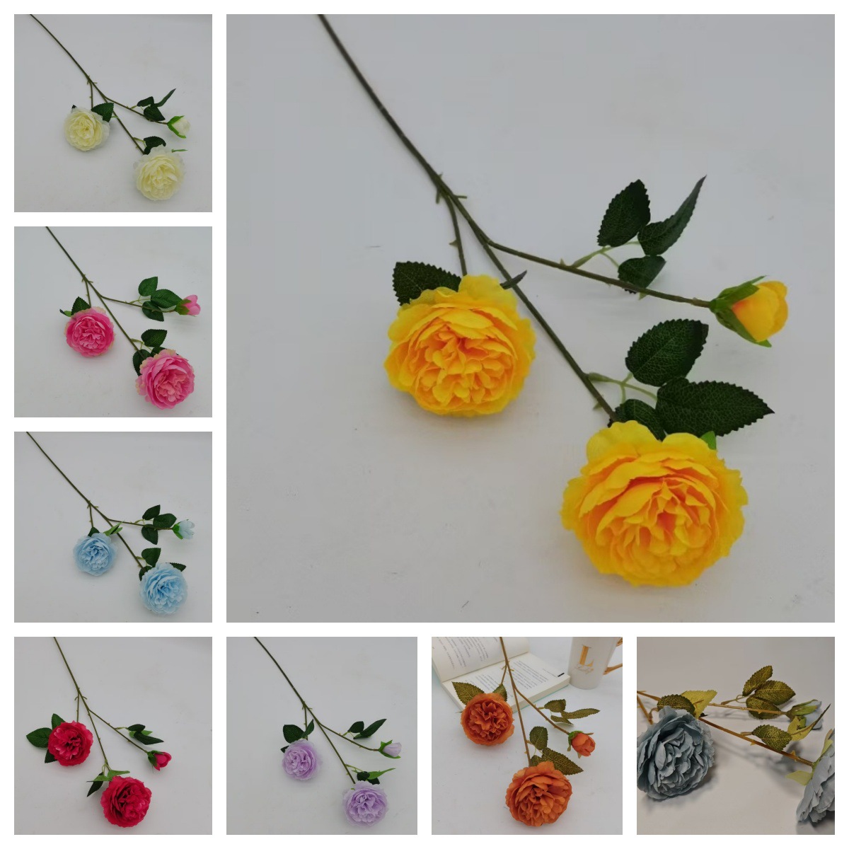 仿真花/拉菲草/针织花/pu花束/情人节细节图