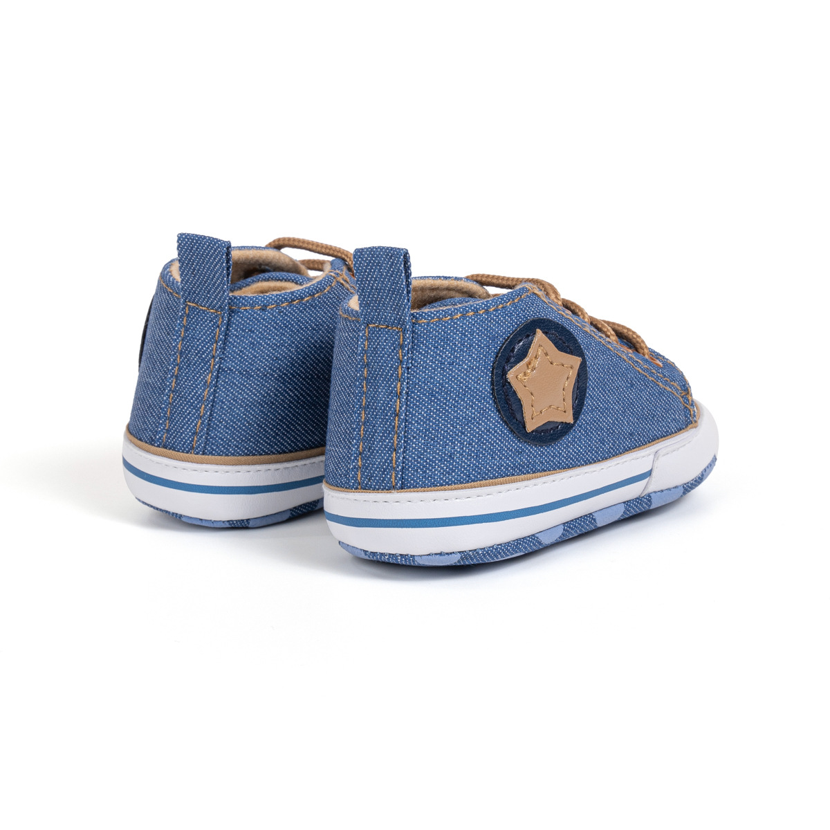 New Foreign Trade Baby Shoes Classic Canvas Shoes Korean Fashion Star Pattern Baby Shoes Specification drawing