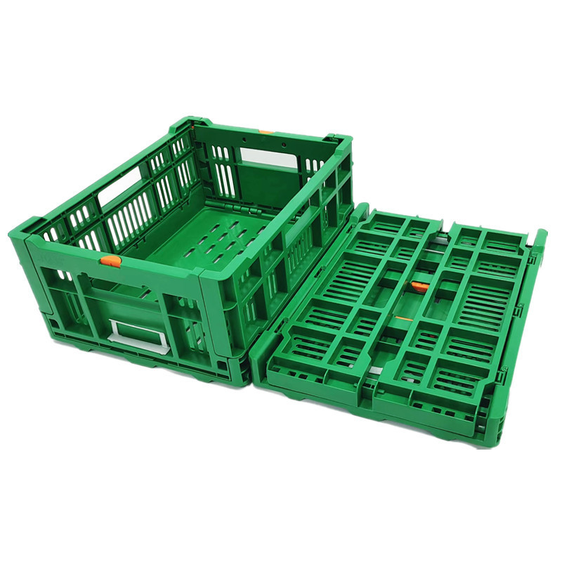 Folding Plastic Basket Fruit Shop Mall Vegetable Display Basket Supermarket Fruit Basket Turnover Folding Basket Wholesale Item Picture