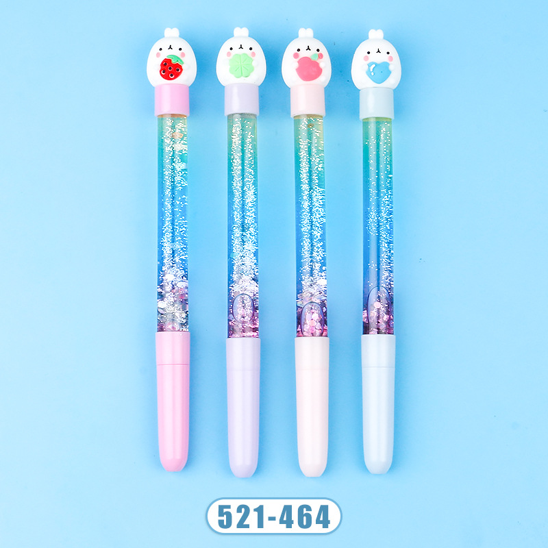 A variety of cute and girlish cartoon figurines, gel pens, internet-famous sand pens, girlish ins animal student ballpoint pens Application Scenario