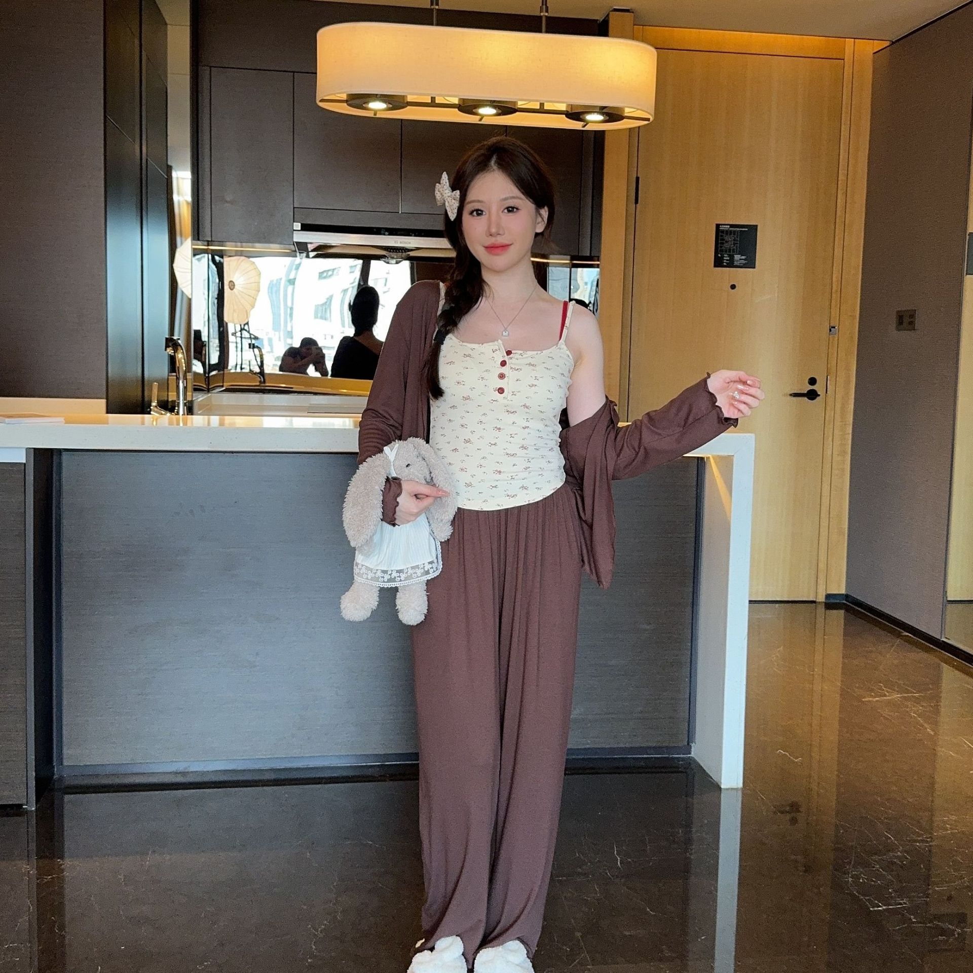 女士家居服实物图