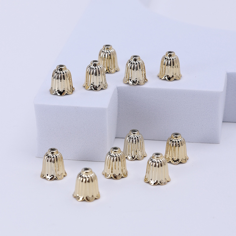 Tibetan Silver Highstand Flower Holder Ccb Tassel Cap Trumpet Shaped Flower Cap Diy Tassel Fringe Accessories 7563 details Picture