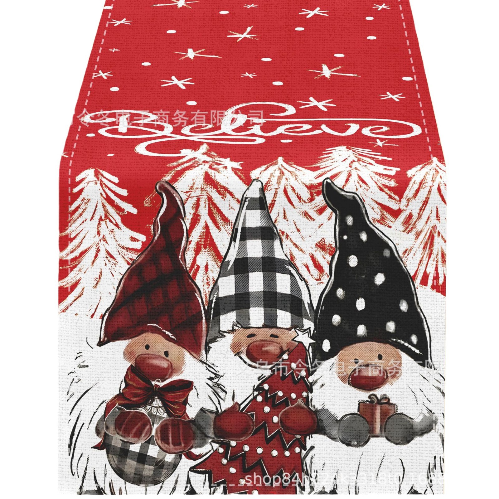 Cross-border new Christmas table flag, linen creative printed snowman, elderly table mat, atmosphere Christmas table decoration Item Picture