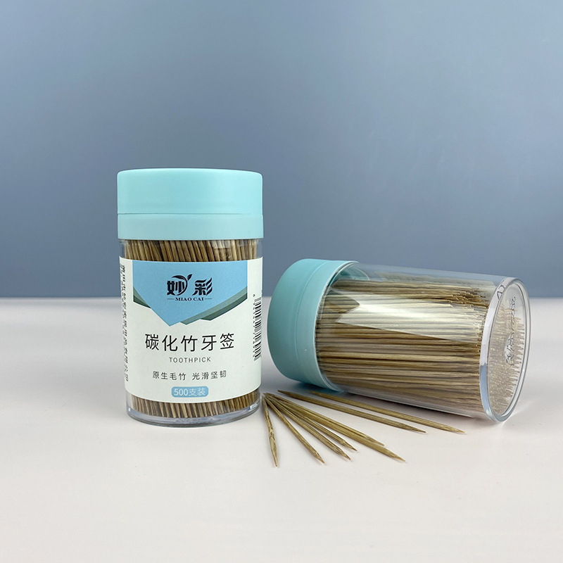 Miaocai flip-top screw cap bottle 500 bamboo toothpicks for one-time cleaning, direct supply from the manufacturer Application Scenario