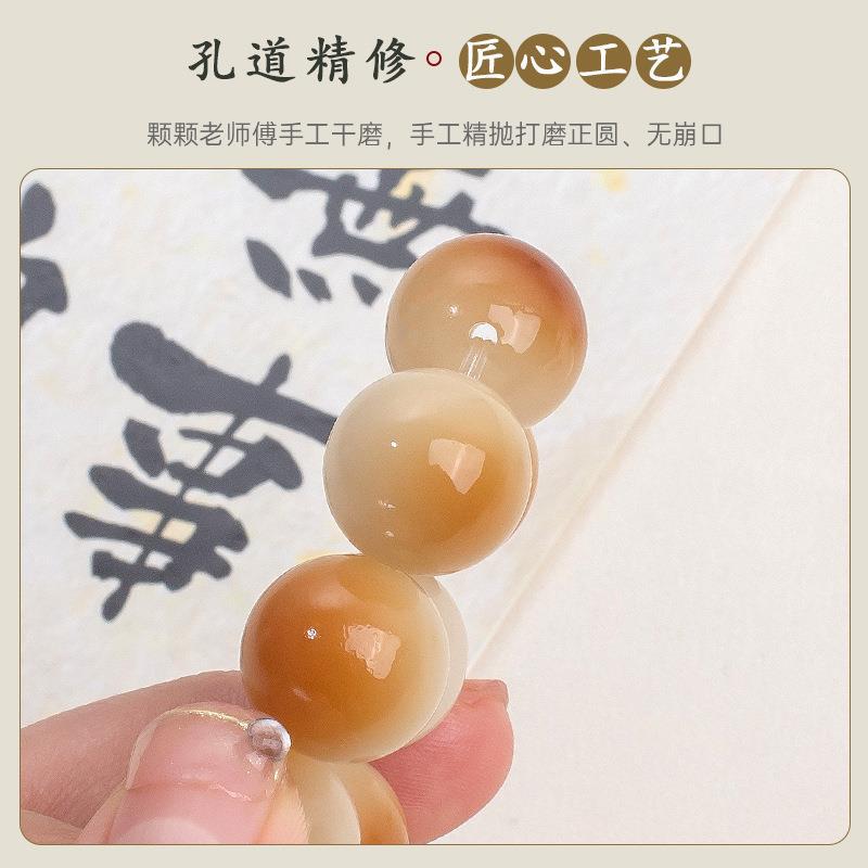 Natural Bodhi root bracelet, charcoal-grilled heart-shaped bear, men and women playing with fingers, soft Buddha beads, prayer beads, Bodhi seed bracelet wholesale Application Scenario