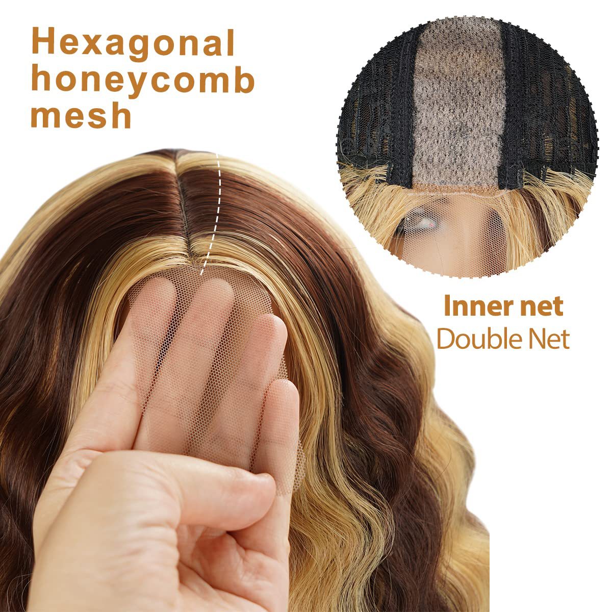 ملكة جمال أوروبا والولايات المتحدة تقسيم الشعر المستعار الطويل Leace Wigs من مصدر Newlook Specification image
