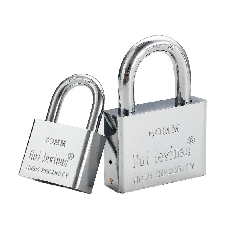 Flat ring crescent anti-theft through-opening padlock, atomic key, copper lock core, lock head, waterproof padlock, through-opening Ru Yu Item Picture