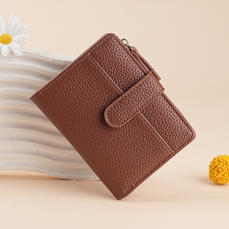 新款女士钱包短款跨境时尚卡包女高级感气质两折多卡位拉链零钱包