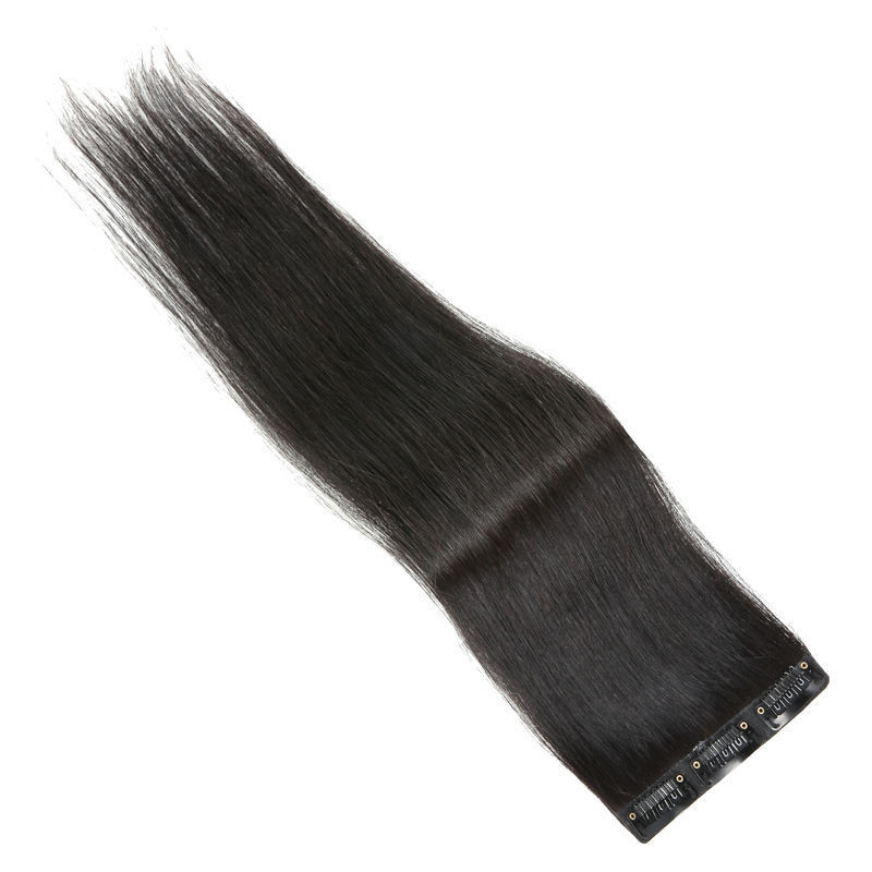 Real hair piece thin traceless process hair extension wig female hair volume fluffy one-piece full human hair can be north Yang Item Picture