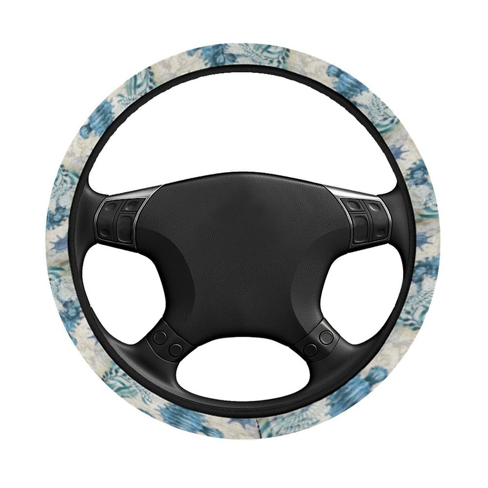 1件弹力无内圈印花汽车通用方向盘套38CM