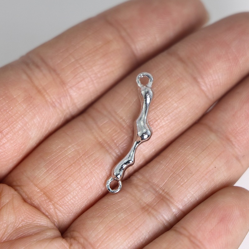 New zinc alloy connector double hanging bamboo joint DIY earrings, pendants, bracelets, necklaces and accessories Item Picture