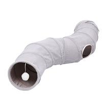 Pet supplies Amazon's new suede Model S cat tunnel toy Foldable channel self hi cat toy