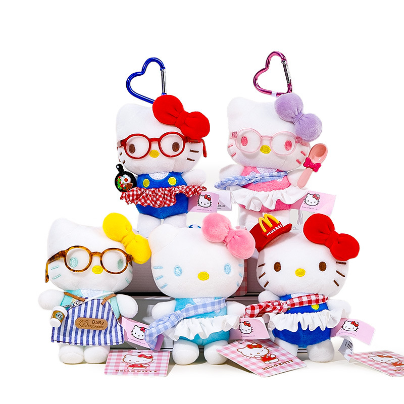 三丽鸥正版hellokitty小挂件公仔包包挂饰毛绒玩偶哈喽kt猫钥匙扣详情图5