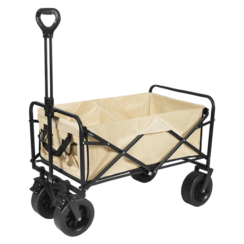 Outdoor camping foldable trolley, children's reclining camping trolley, gathering new type of street vending trolley folding small trolley Item Picture