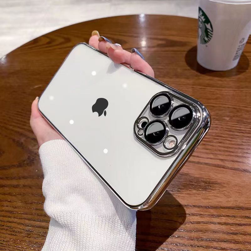 High-end silicone soft case suitable for iPhone 15, iPhone 14, transparent iPhone 13 with lens film, 12promax16 Specification image