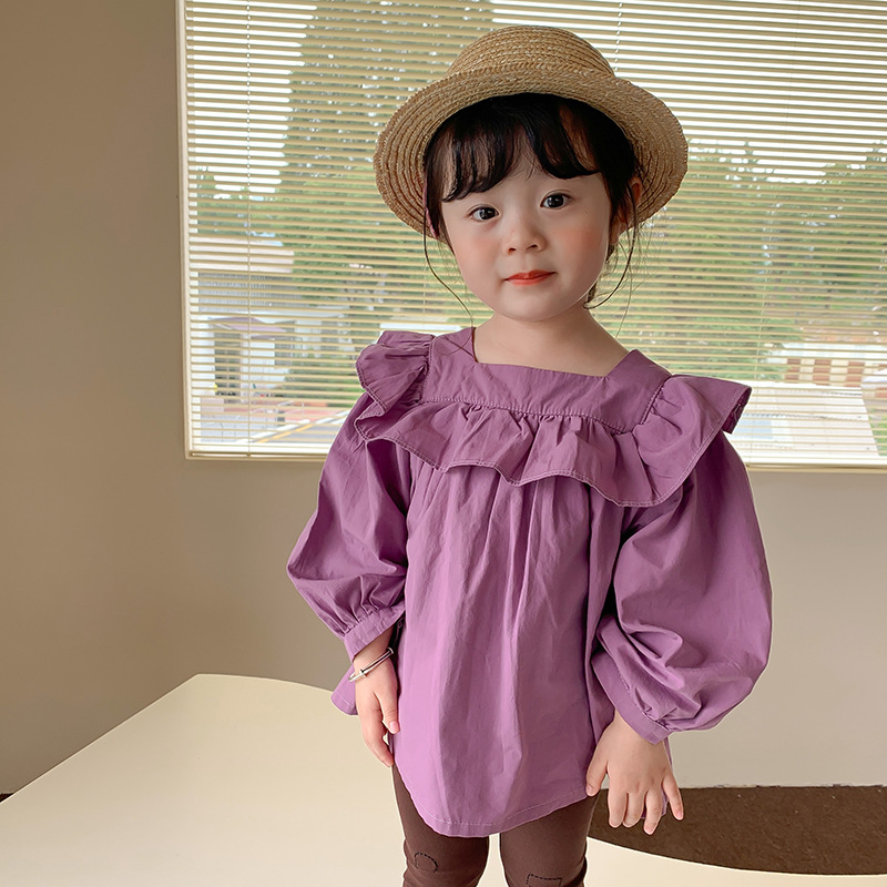 女童三色花边细节图