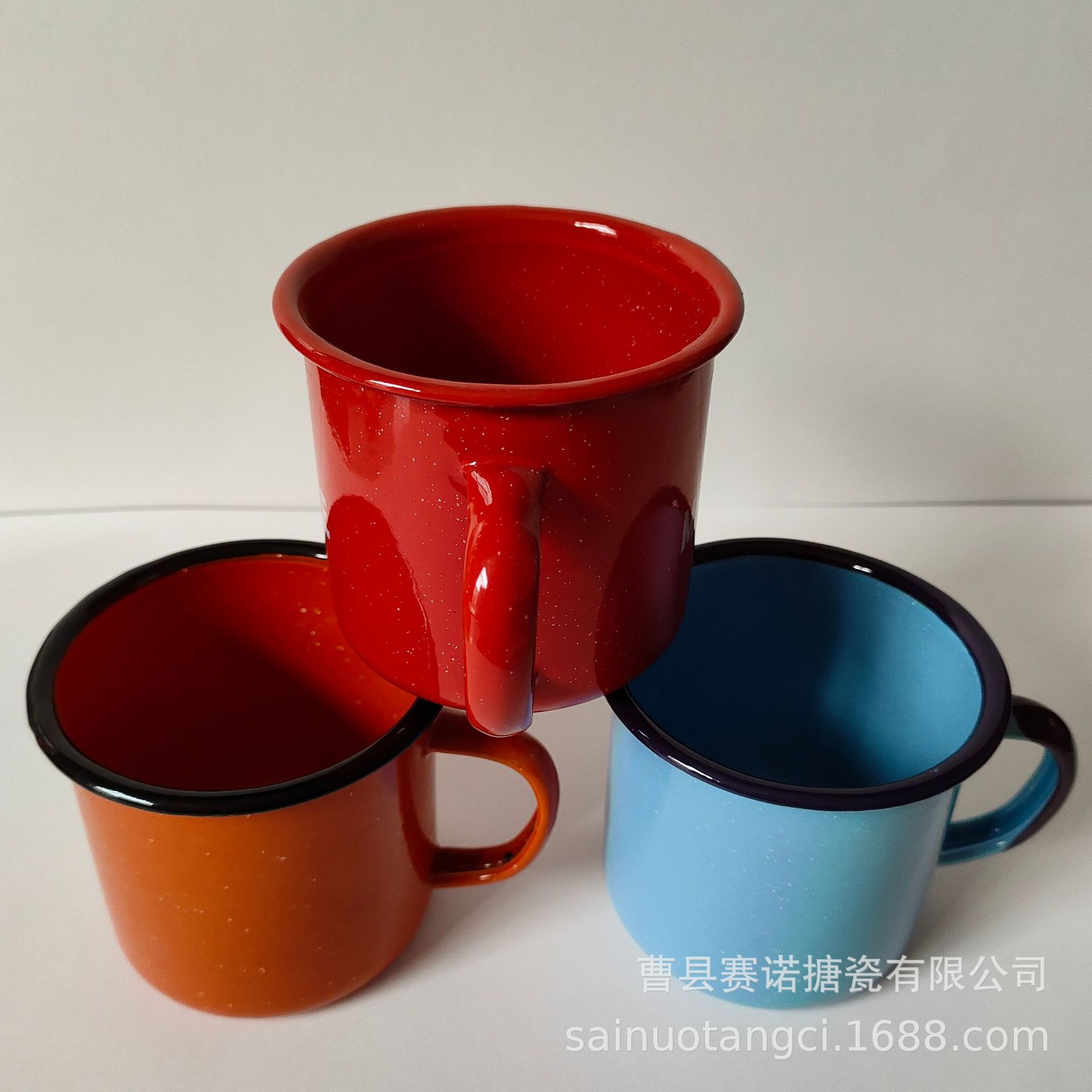Thickened enamel water cup, retro enamel tea VAT, heat transfer mug, enamel cup, old-fashioned metal enamel portable cup Application Scenario