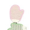 The bath towel fabric is soft and made of rayon. It is a bath scrubbing fabric, a back scrubbing glove, and a double-sided scrubbing bath towel for women Item Picture