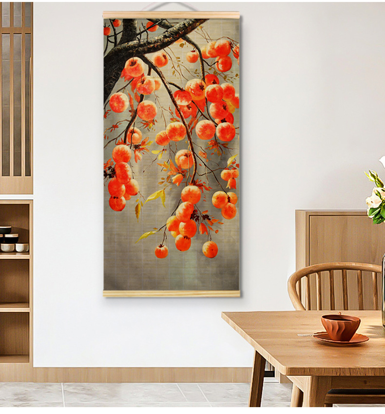 Chinese-style bamboo curtain hanging paintings, decorative paintings, nail-free hook murals, and background wall hanging curtains for the live-streaming room of the original manufacturer of Chinese national style pic 7