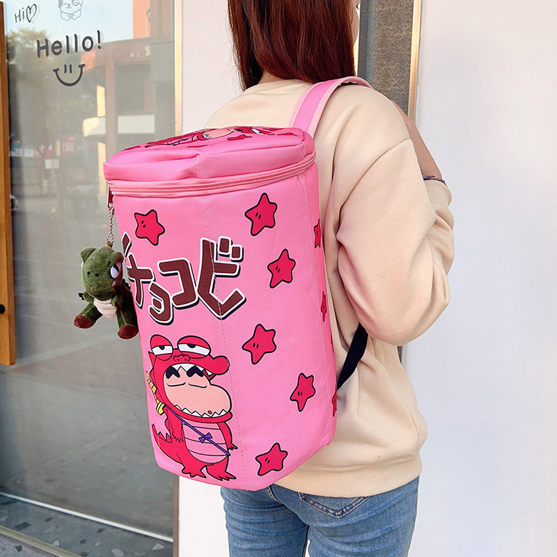 New cute schoolbag, Crayon Shin-chan, Little Crocodile box, large-capacity three-dimensional bucket bag, backpack, racket bag, trendy back Application Scenario