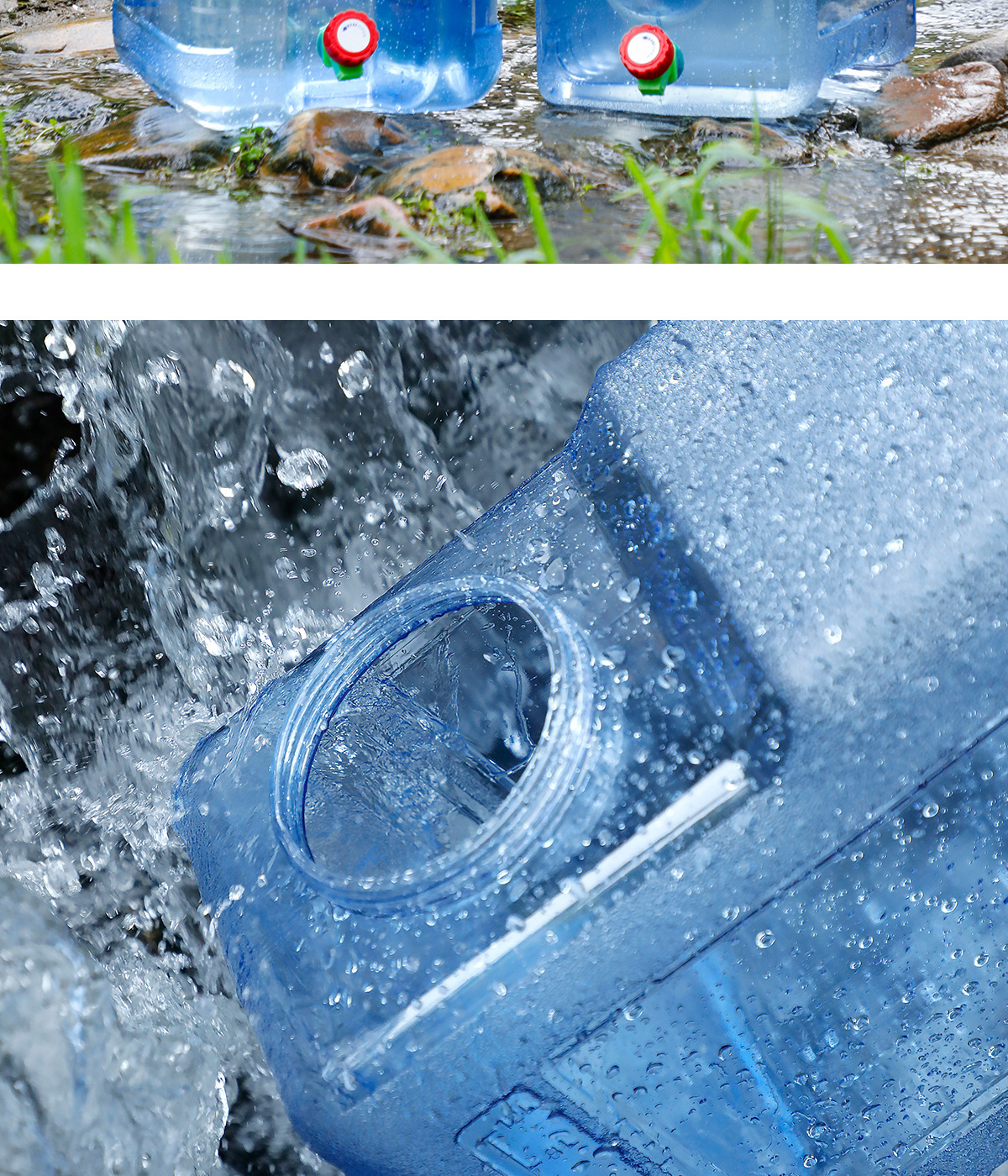 户外水桶便携式露营自驾野餐纯净空桶大容量蓄水箱车载水桶带龙头详情20