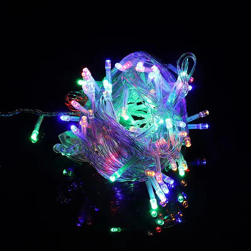 led light strings, copper wire lights, colored light strings, outdoor Christmas tree decorative lights, starry sky colored lights, shopping mall decorative LED light strings details Picture