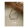 The water ripple necklace is a simple, fashionable and high-end design for women. It features an irregular and niche Instagram collarbone chain Specification image