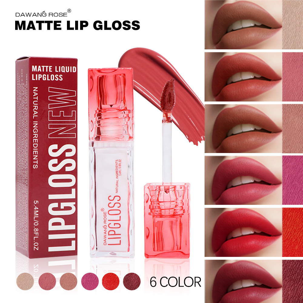 跨境不沾杯唇釉丝绒雾面裸色显白口红防水持久唇彩化妆品彩妆