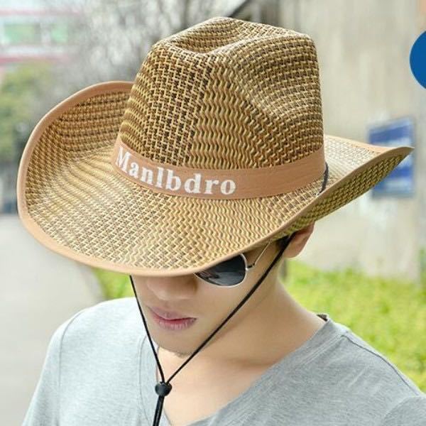 Summer straw hats, men's sun hats, wide-brimmed sun protection hats, outdoor sun hats, wide-brimmed fishing hats, and travel beach hats details Picture