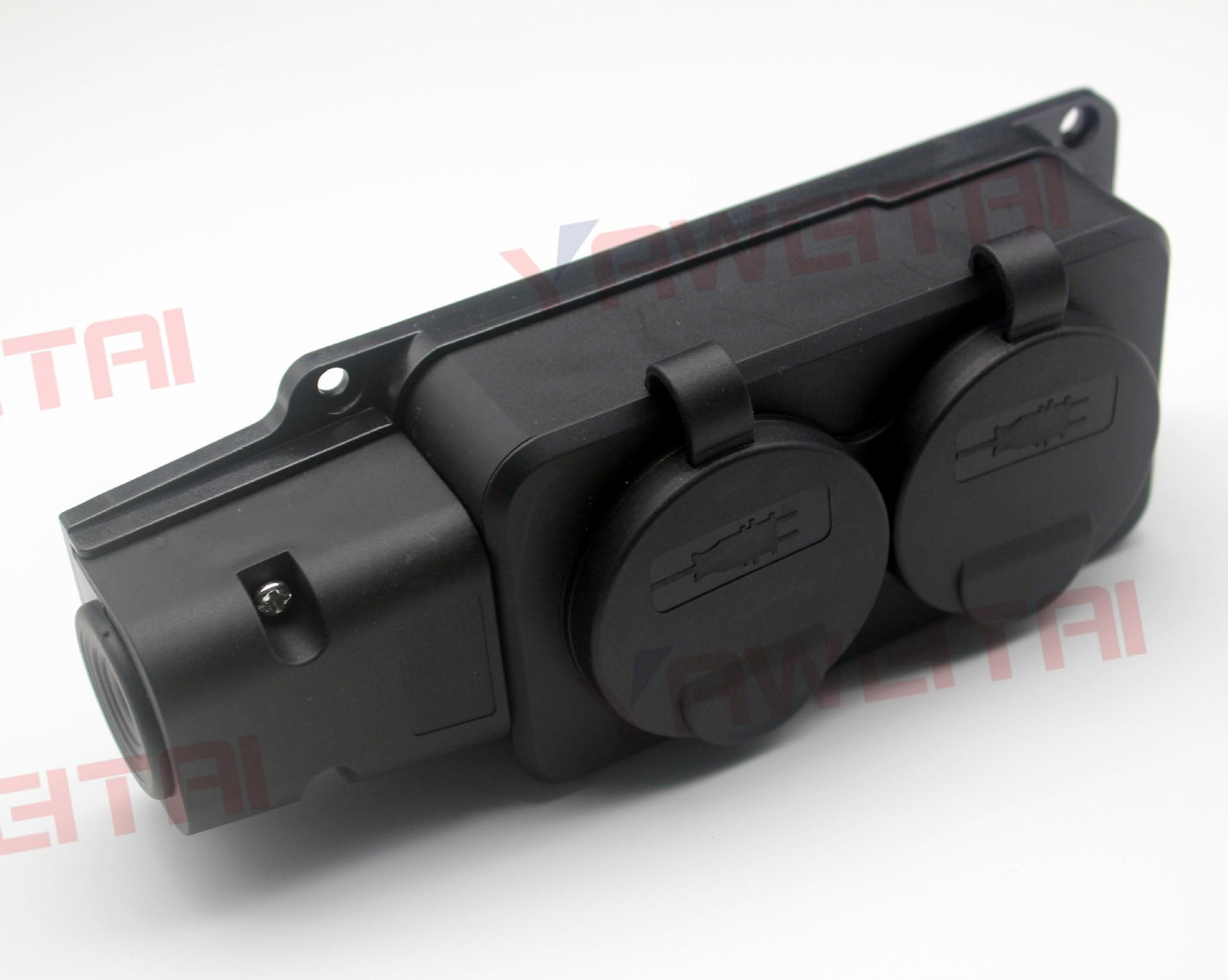 European standard outdoor rainproof splash-proof socket without wires and strips, two-position splash-proof socket Item Picture