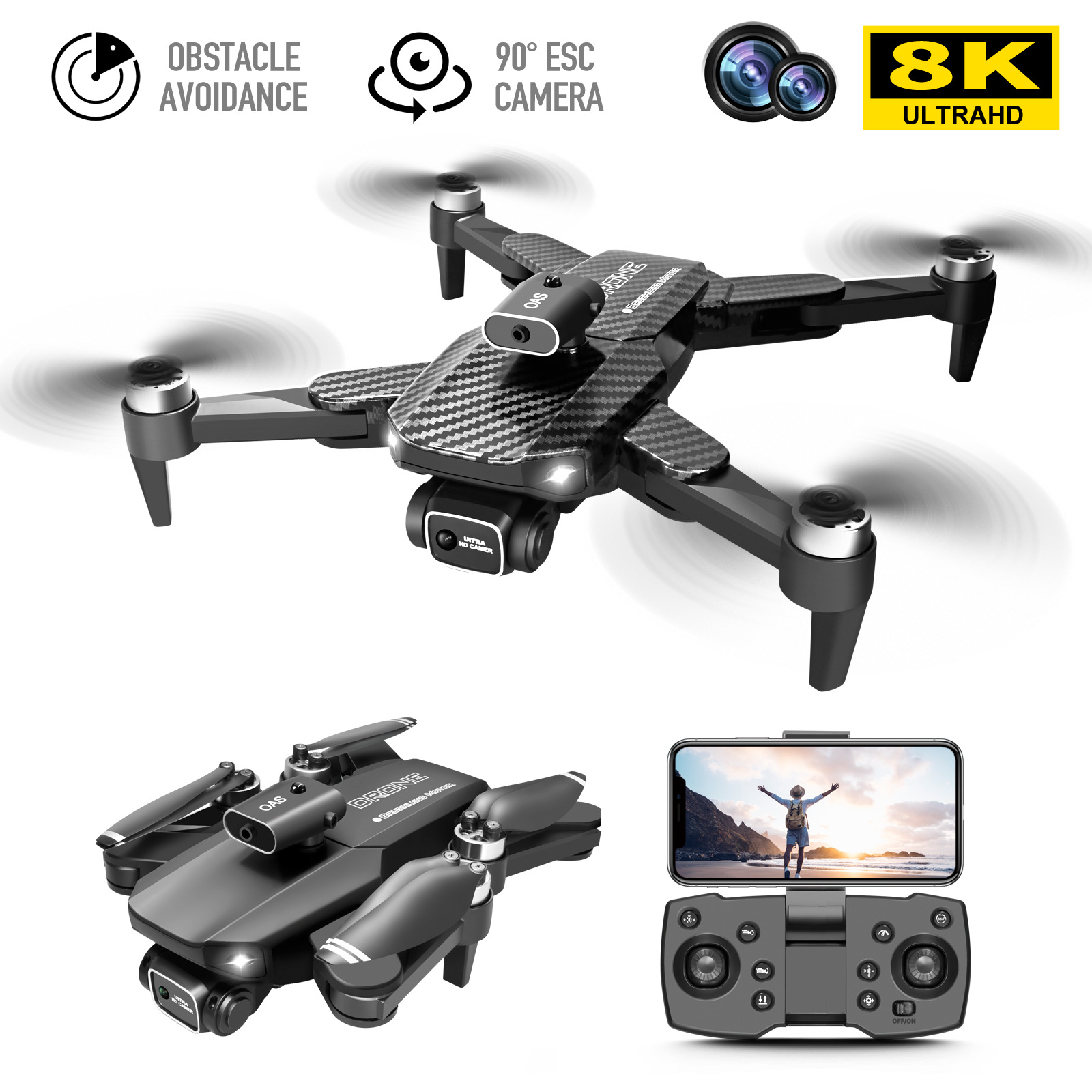 Uav Cross-Border New V162 Aerial Photography 8K Electric Modulation Double Shot Brushless Motor Obstacle Avoidance Optical Flow Positioning Remote Control Aircraft Application Scenario