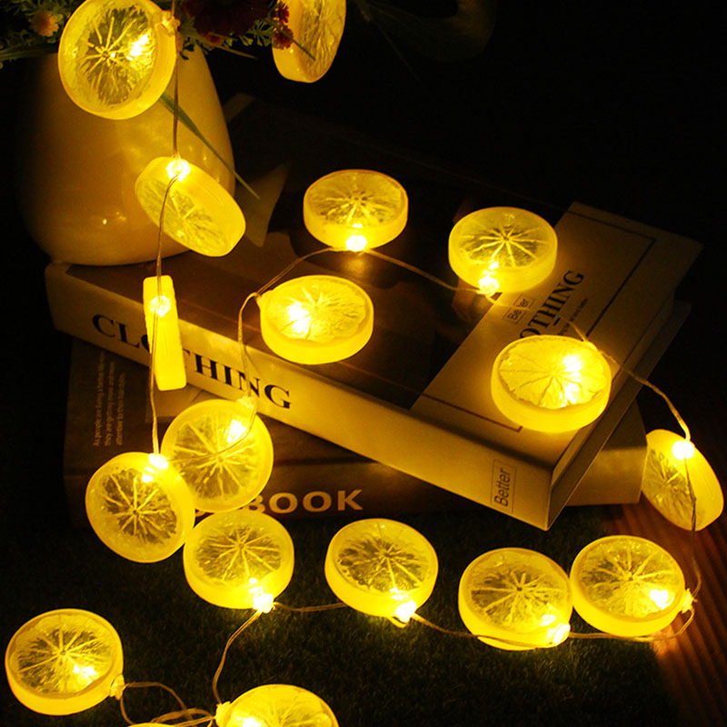 创意新品LED柠檬灯串ins房间水果装饰灯节日婚庆小彩灯柠檬水果灯图
