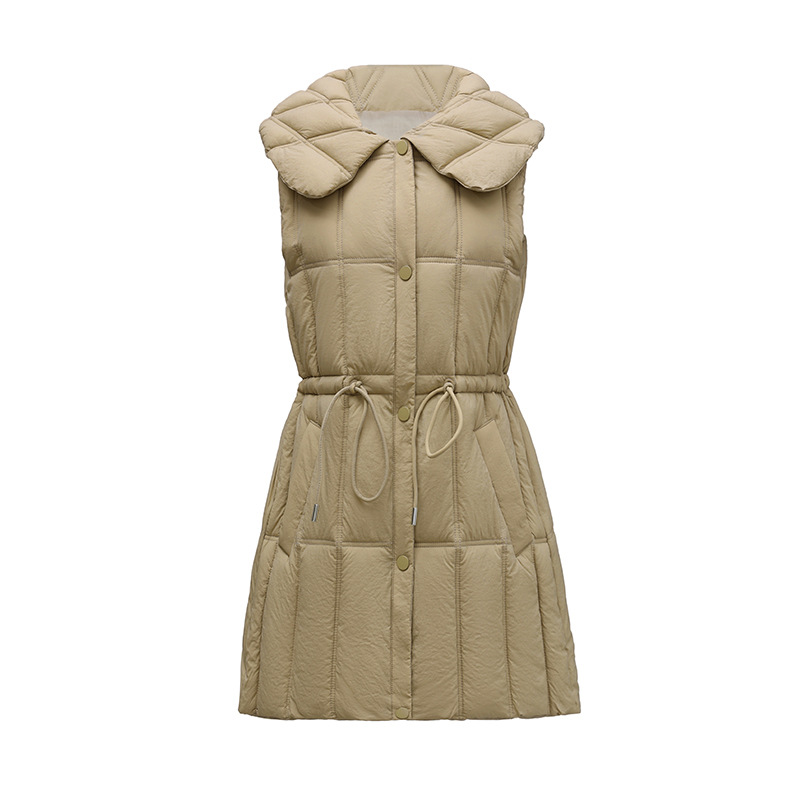 Real Shot 2024 Down Cotton Women's Winter Fat Mm Thickened Warm Thin Waistcoat Cotton Coat Item Picture