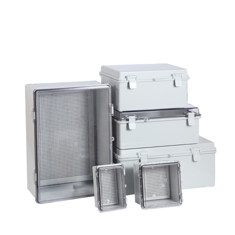 Outdoor ABS plastic hinge buckle waterproof junction box, snap-on waterproof box, monitoring power supply installation and wiring box Item Picture