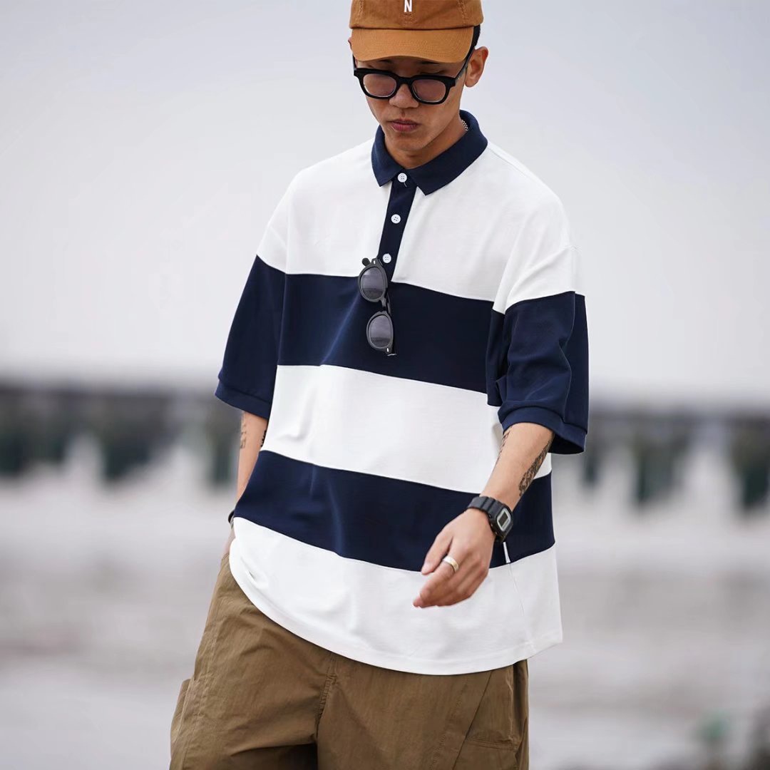 ins fashion brand loose casual short-sleeved polo shirt Application Scenario