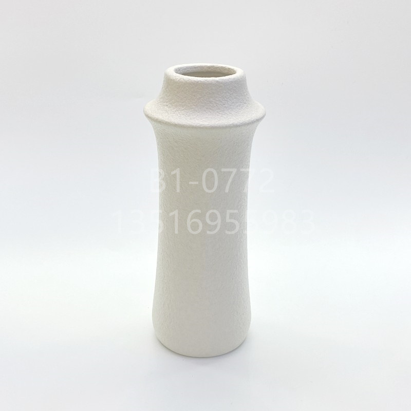 مزهرية من الفخار الأبيض، المزخفة الفزفية الحديثة، من الطراز الأوروبي الشمالي Specification image