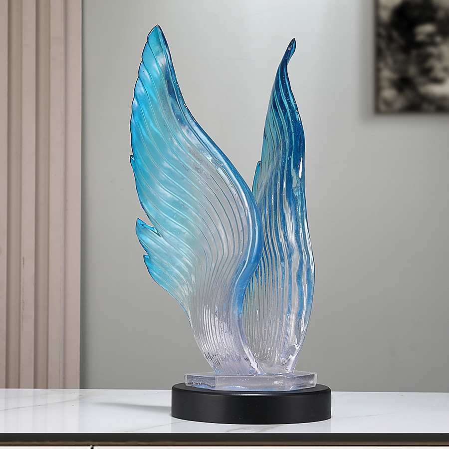 2025 Modern abstract resin handicrafts, sculptures, ornaments, imitation glass home decorations, transparent resin hotel and club accessories, resin handicrafts, resin ornaments Application Scenario