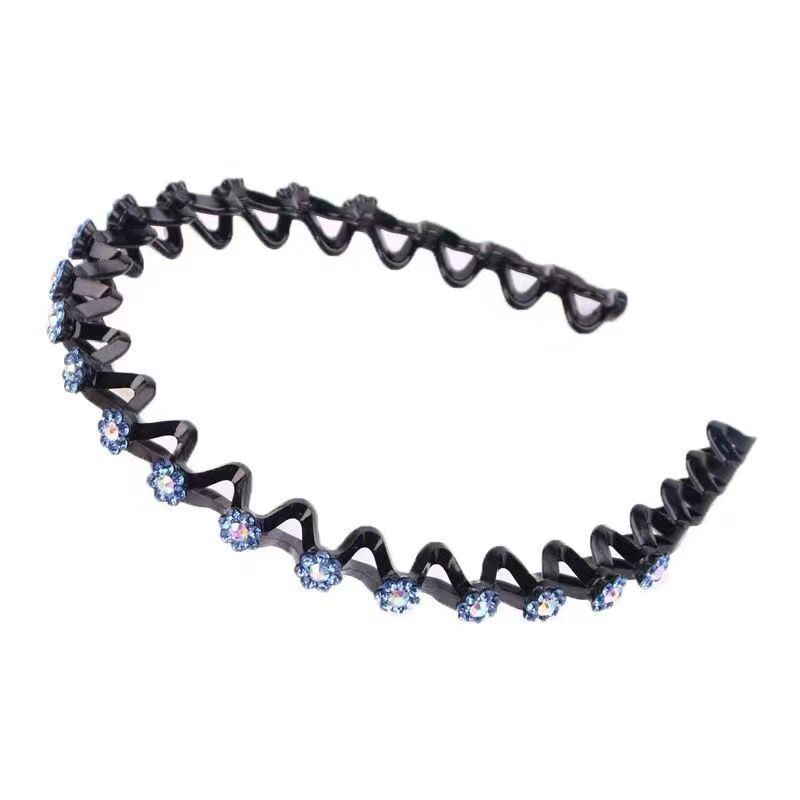 High-end summer hair cliffhanger, rhinestone, girls' pearl headband, children's bow ribbon hair band, fabric hair accessory Item Picture