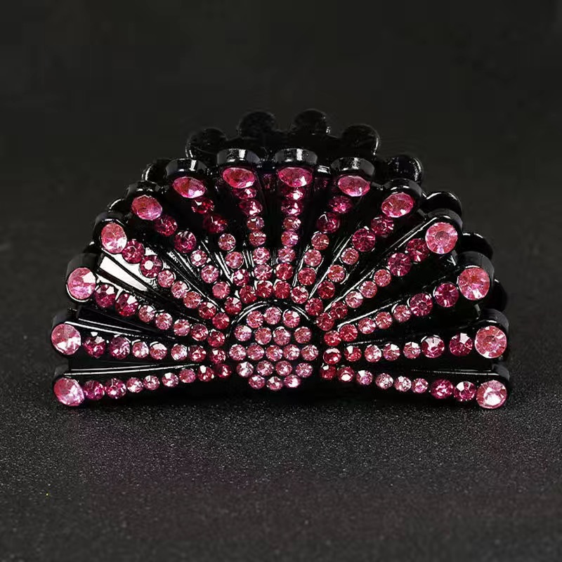 Korean large-sized hair accessories, hair clips, women's back head hair grippers, hair clips, rhinestone hair flower headwear, shark clips Specification image
