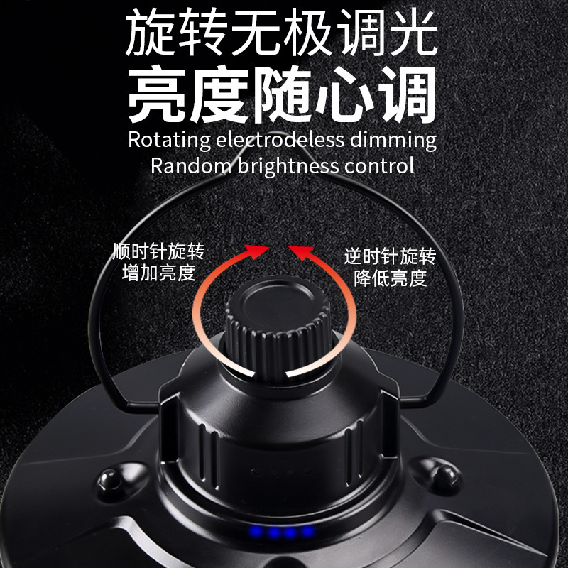 usb charging retro camping lamp, outdoor strong light portable tent lamp, nostalgic ironwork hand-held camping lamp, horse lantern details Picture