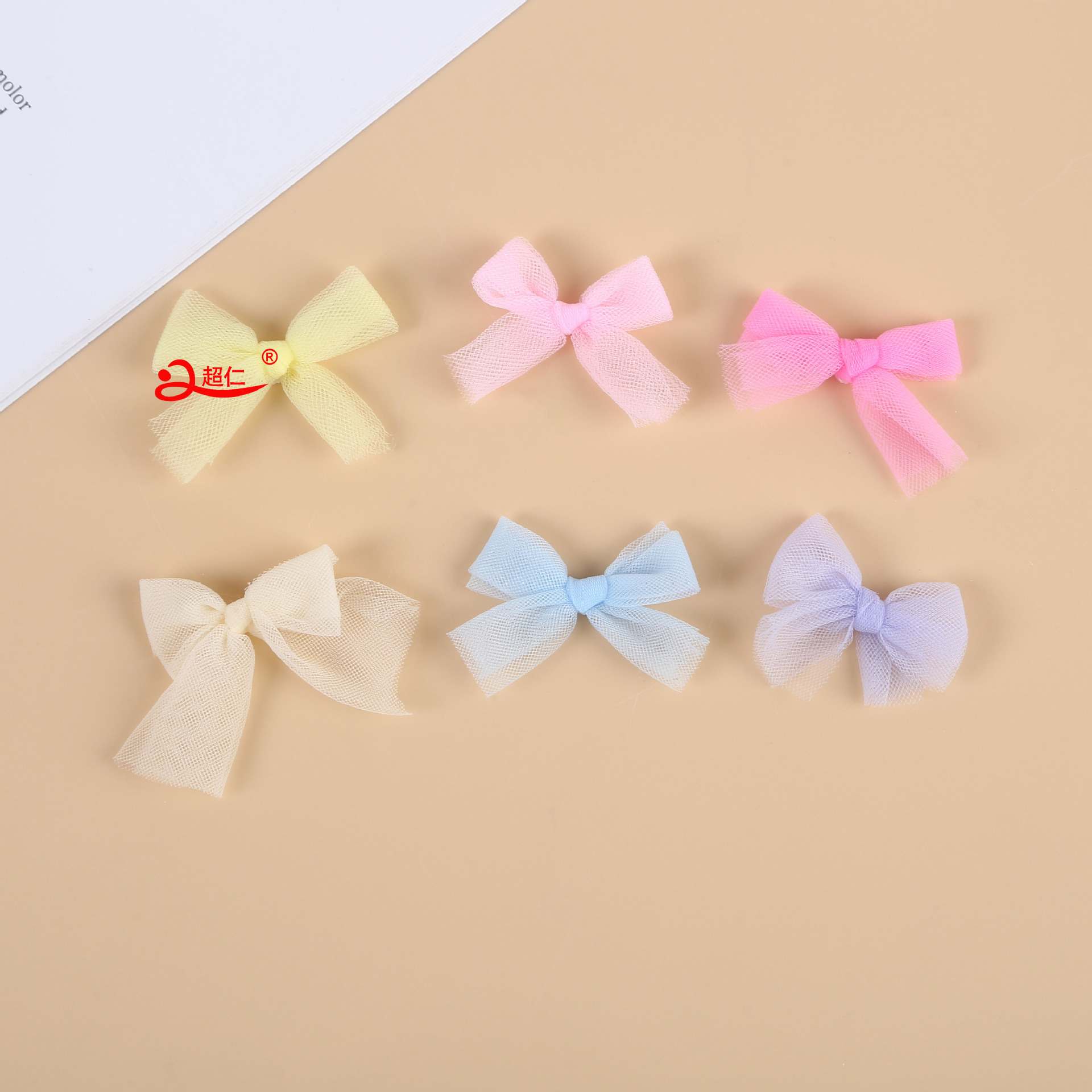 Hand-Made Bows Japanese And Korean Style Hair Accessories Gift Clothing Accessories New Color Mesh Bows Can Be Produced details Picture