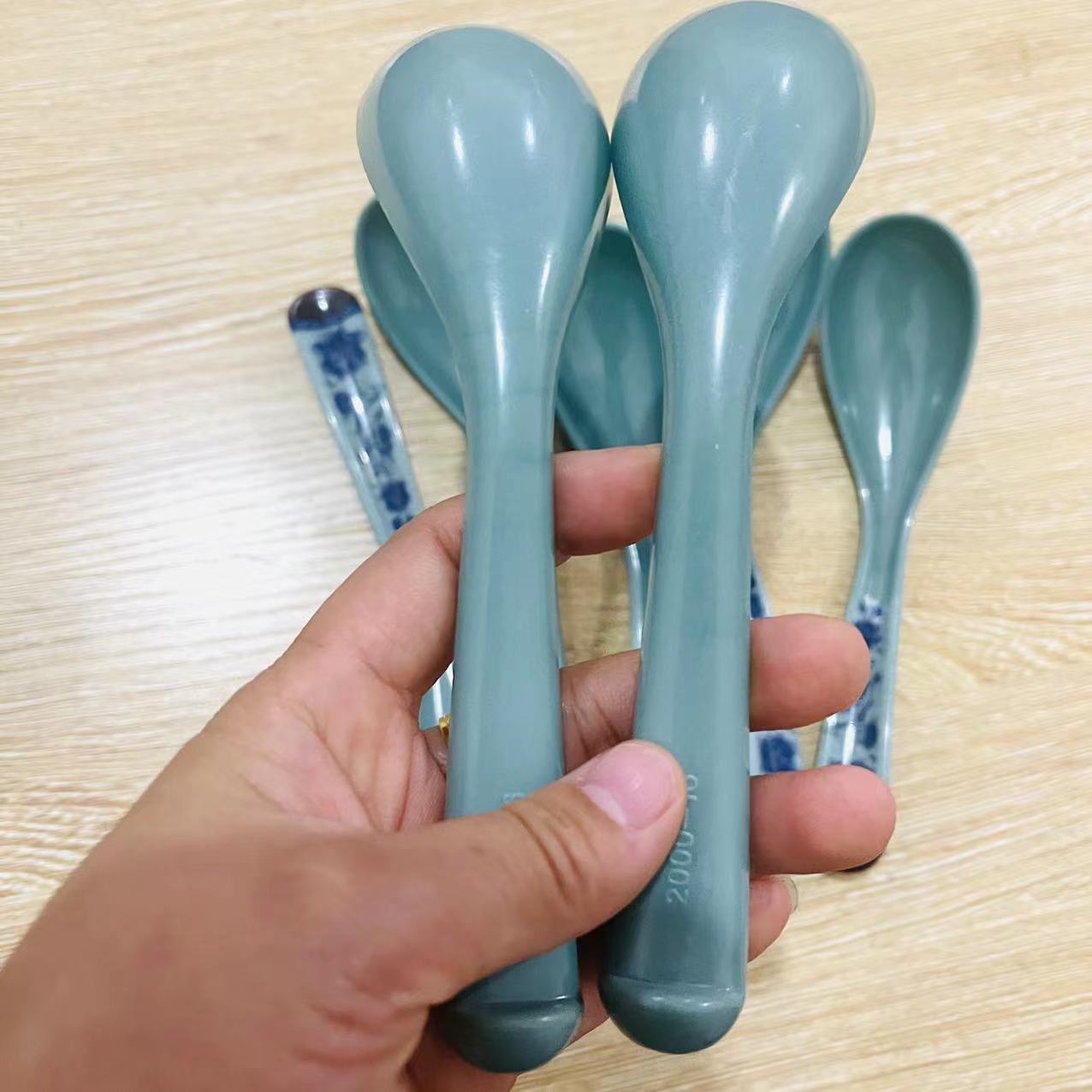 餐具/木勺日式/不锈钢勺子/甜品勺/金勺子细节图