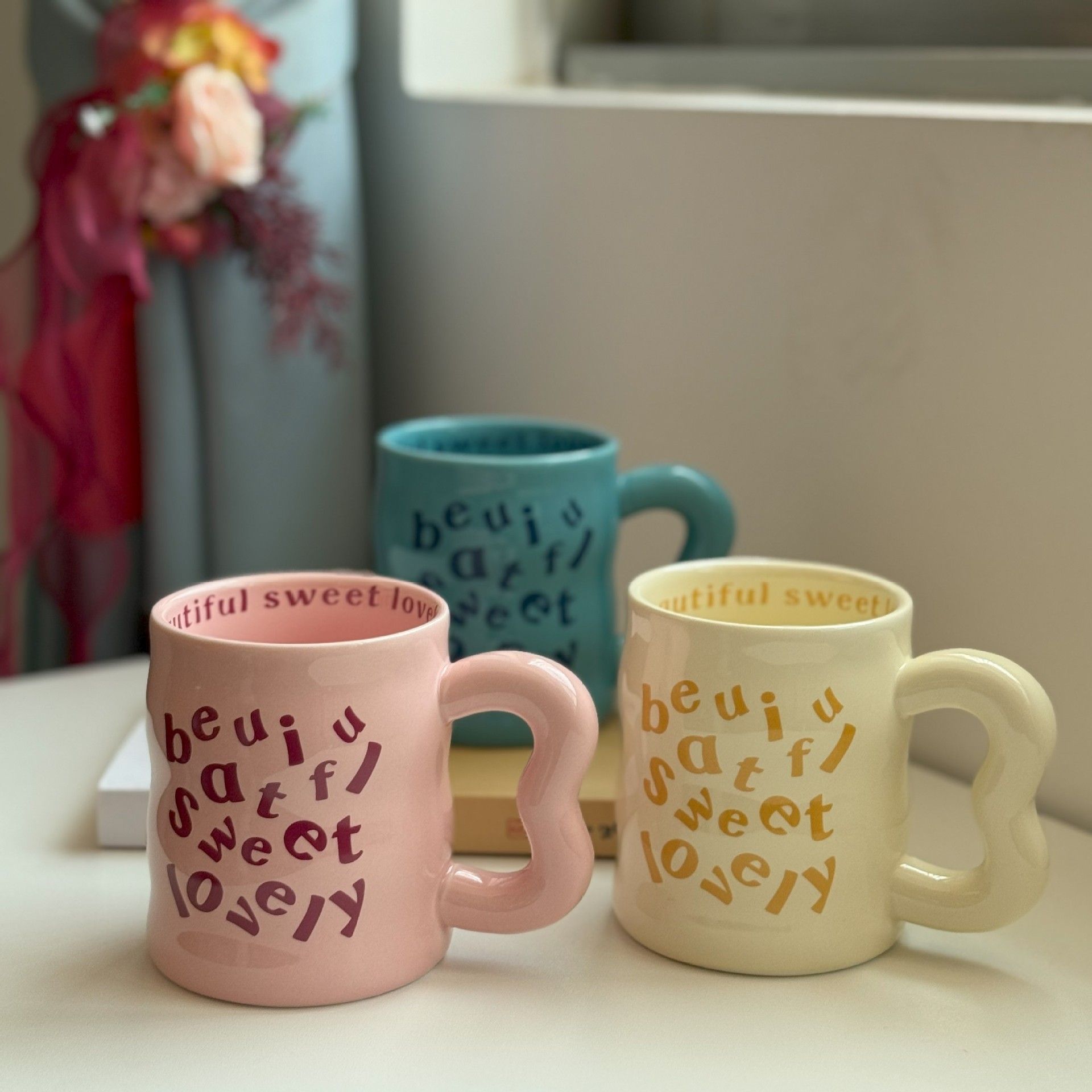 奶fufu马克杯女生陶瓷杯子早餐杯家用2024新款办公室咖啡牛奶水杯