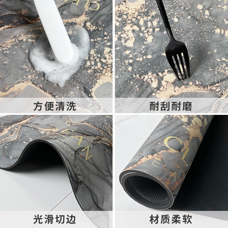 Light Luxury Bathroom Soft Diatom Mud Absorbent Floor Mat Toilet Toilet Door Quick Drying Foot Mat Entry Door Mat Non-Slip Mat Specification drawing